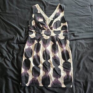 Boden sleeveless mini dress ikat print size 12 GUC